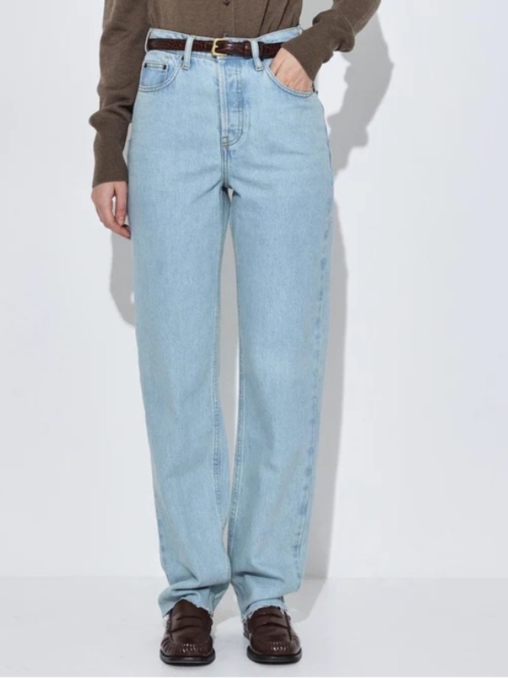 De Rococo High Rise Straight Leg Jeans 25x32